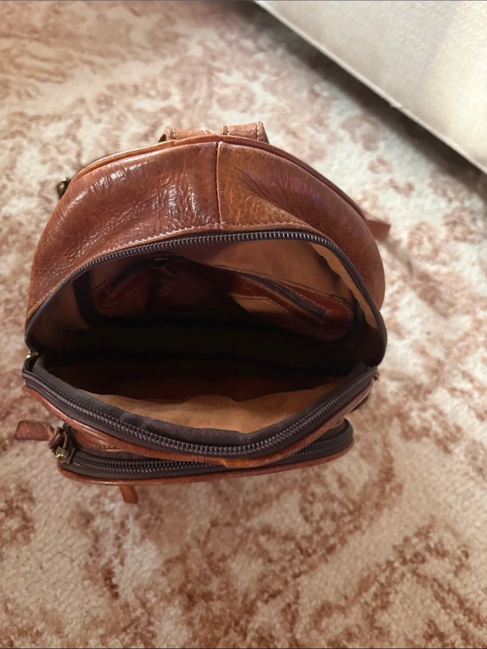 Bed Stu Dominique backpack leather purse . Small damage at lower corner. - Picture 2 of 9